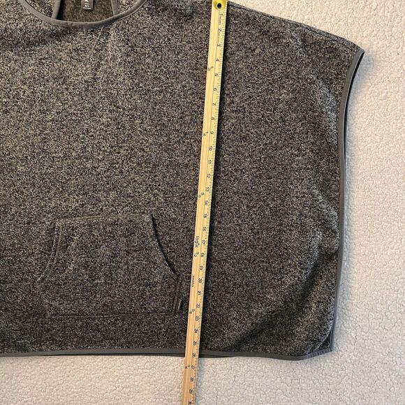 Eddie Bauer Poncho Womens M/L Gray Hood Boho Classic Outdoor Academia Gorpcore - Picture 13 of 13